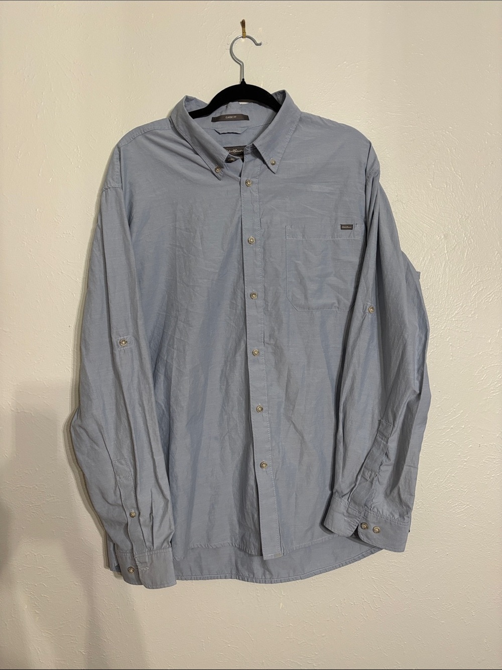 Eddie Bauer Light Blue Casual Button-Down Shirt